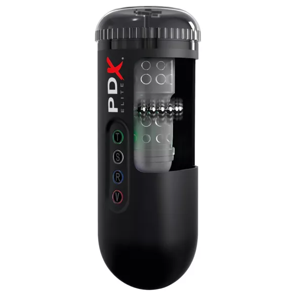 PDX Moto Blower - masturbatore aspirante e vibrante (nero)