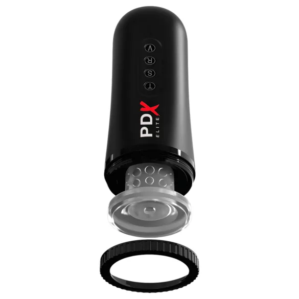 PDX Moto Blower - masturbatore aspirante e vibrante (nero)