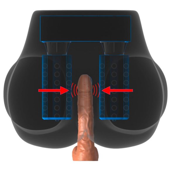 PDX Elite Milk Me Silly - Masturbatore vibrante torso (naturale)