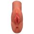 PDX Double Stroker - Masturbatore 2in1 realistico (marrone naturale)