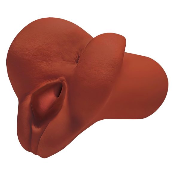 PDX Pick Your Pleasure - masturbatore realistico 2in1 - pelle scura