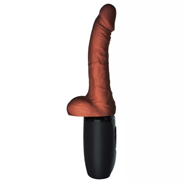 King Cock Plus 7,5 - dildo vibrante realistico con testicoli - marrone