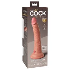   Dildo Realistico Doppio Strato King Cock Elite con Ventosa (18cm) - Color Carne