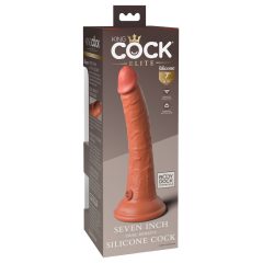   Dildo Realistico Elite della King Cock con Ventosa (18cm) - Color Carne Scuro