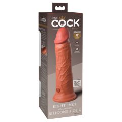   Dildo Realistico Doppio Strato King Cock Elite con Ventosa (20cm) - Colore Naturale Scuro