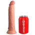 King Cock Elite 9 - dildo realistico con ventosa (23 cm) - naturale