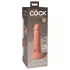 King Cock Elite 6 - vibratore con ventosa (15 cm) - naturale