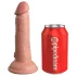 King Cock Elite 6 - vibratore con ventosa (15 cm) - naturale