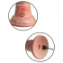 King Cock Elite 6 - vibratore con ventosa (15 cm) - naturale