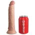 King Cock Elite 9 - vibratore ventosa 23cm - naturale
