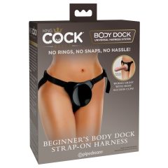   Body Dock Elite King Cock per Principianti - Imbracatura Strap-On (Nera)