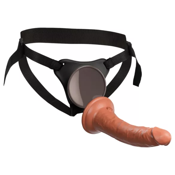 King Cock Elite Comfy - dildo indossabile con imbrago - pelle scura