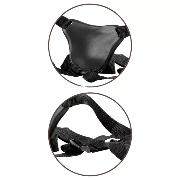 King Cock Elite Comfy - dildo indossabile con imbrago - pelle scura