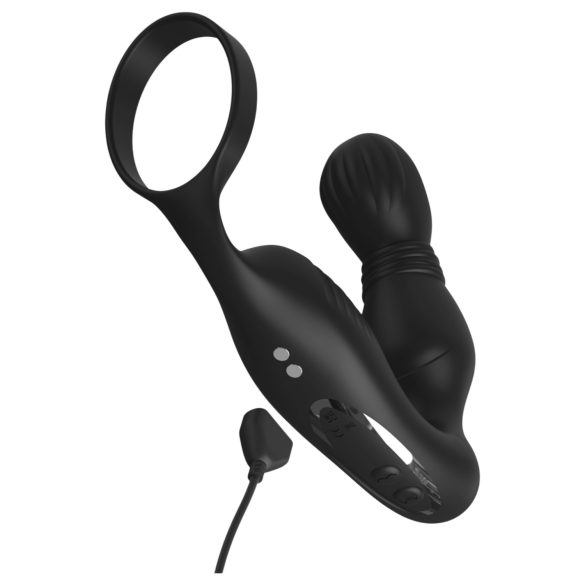 Anal Fantasy Elite - vibratore prostatico con anello pene - nero