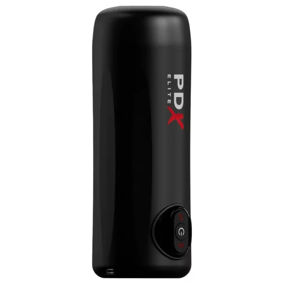 PDX Elite - masturbatore automatico vibrante e spingente - nero