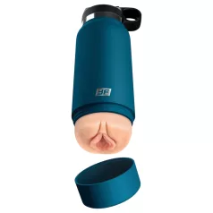   Fuck Flask Private Pleaser - masturbatore vagina - portatile - blu/naturale