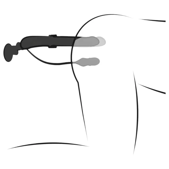 Fetish - vibratore spingente - nero