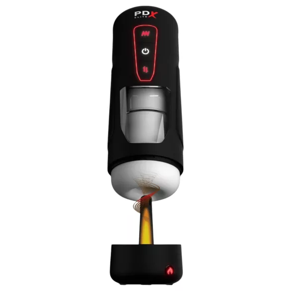 PDX Elite Milk Me Hotter - masturbatore riscaldante uomo - nero
