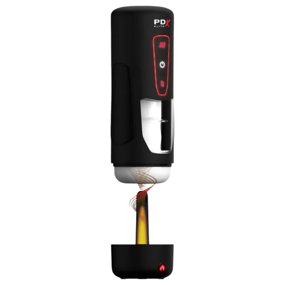 PDX Elite Milk Me Hotter - masturbatore riscaldante uomo - nero
