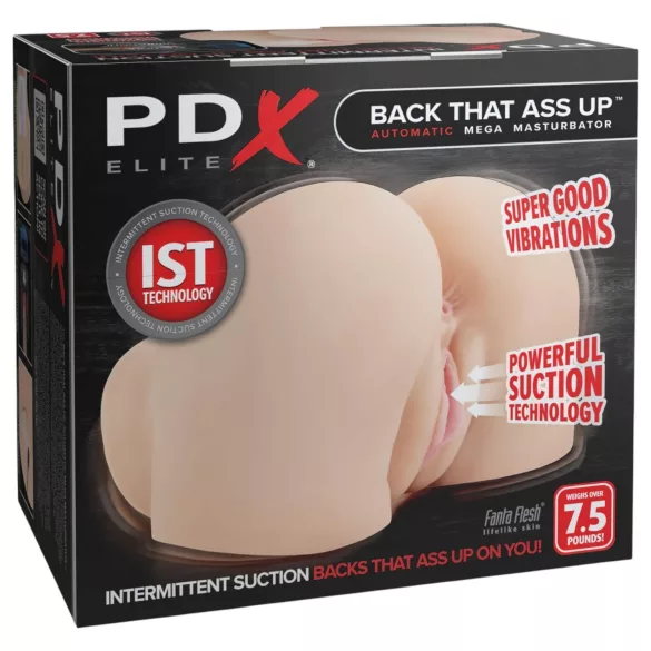 PDX Elite - masturbatore 2 in 1 a succhione e vibrazione (color carne)