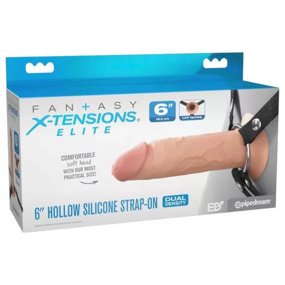 X-TENSION Elite - dildo hollow indossabile - pelle naturale