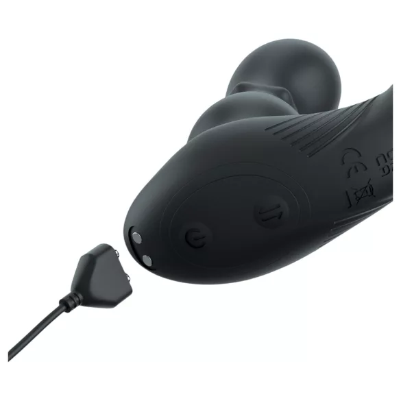 Anal Fantasy Ass-Gasm - vibratore anale rotante con anello per pene - nero