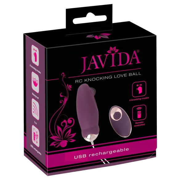 Javida - ovetto vibrante telecomandato a impulsi - silicone viola