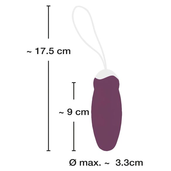 Javida - ovetto vibrante telecomandato a impulsi - silicone viola
