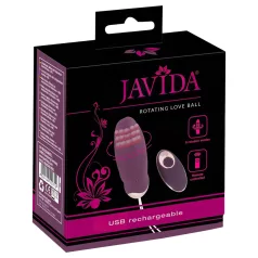   Javida - vibratore a forma di ovetto con perline rotanti e radio indossabile (viola)