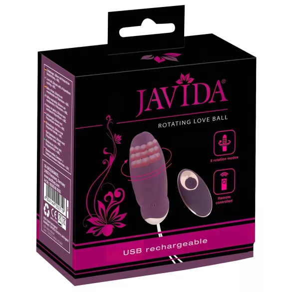 Javida - vibratore vaginale rotante con perle - telecomando - viola