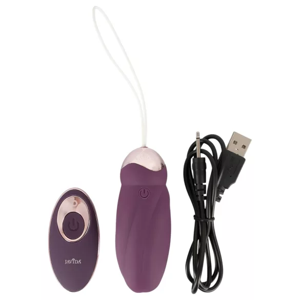 Javida - vibratore vaginale rotante con perle - telecomando - viola
