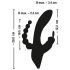 SMILE Triple - vibratore impermeabile a 3 bracci, ricaricabile (nero)