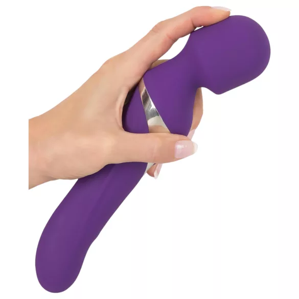 Javida Wand & Pearl - vibratore massaggiante 2in1 - silicone viola
