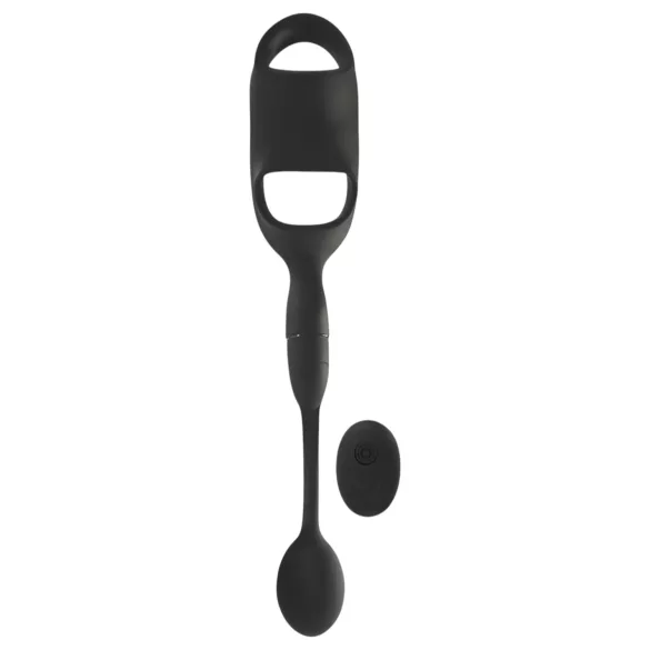 Rebel - anello pene e scroto con vibratore anale - nero