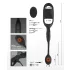 Rebel - anello pene e scroto con vibratore anale - nero