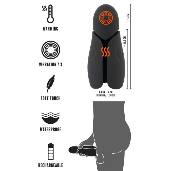 Rebel - vibratore waterproof per glande (nero)