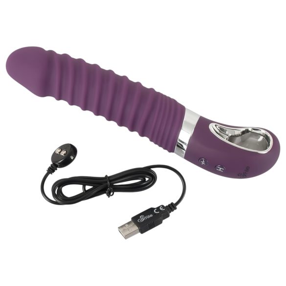 SMILE Soft - vibratore ricaricabile riscaldante (viola)