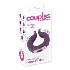 Couples Choice - anello pene ricaricabile a 2 motori (viola)