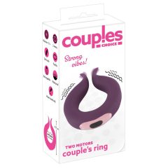   Couples Choice - anello per il pene a batteria con doppio motore (viola)