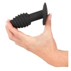   Vibratore anale in silicone ricaricabile Black Velvet Twist (nero)