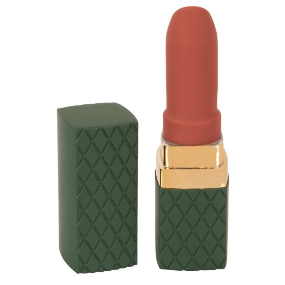 Amore Smeraldo - Vibratore a forma di rossetto ricaricabile e impermeabile (verde-bordeaux)