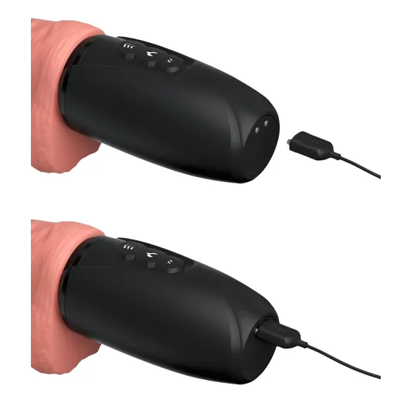 King Cock Plus 6,5 - vibratore realistico con testicoli - colore naturale