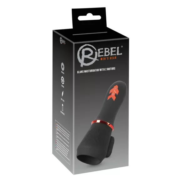 Rebel - vibratore glande ricaricabile doppio motore - nero