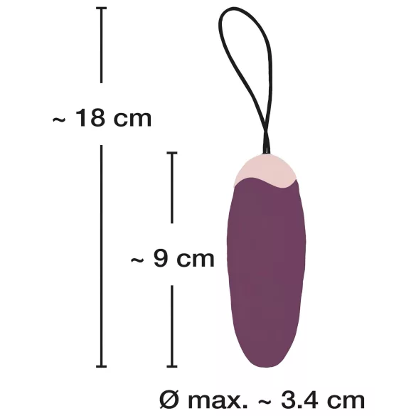 Javida Shaking Love - vibratore a pallina wireless - vibrazione pulsante - lilla