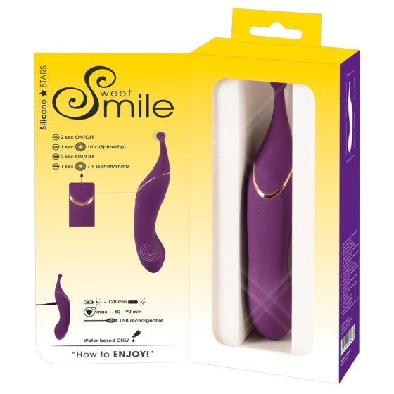 SMILE Doppio - vibratore per clitoride e vaginale ricaricabile 2in1 (viola)