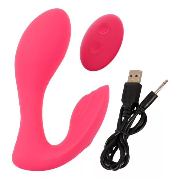 SMILE - vibratore indossabile 2in1 ricaricabile telecomandato - silicone rosa