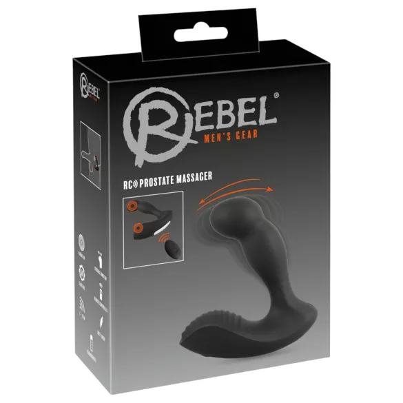 Rebel - vibratore prostatico ricaricabile telecomandato - silicone nero