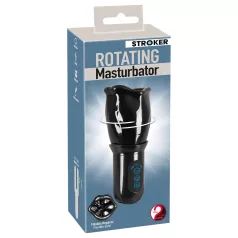 STROKER - masturbatore bocca rotante ricaricabile - nero