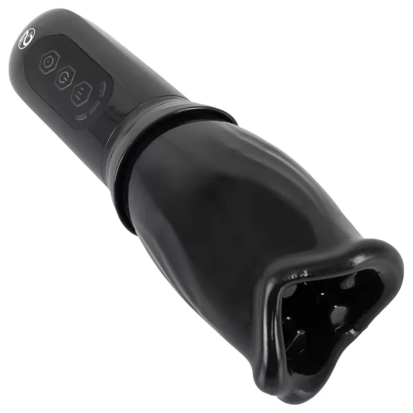 STROKER - masturbatore bocca rotante ricaricabile - nero
