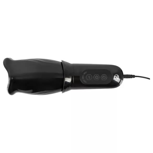 STROKER - masturbatore bocca rotante ricaricabile - nero